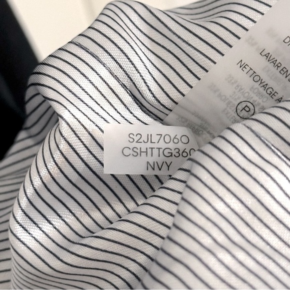 🌟NWOT CALVIN KLEIN Dark Navy Blue Blazer, Sz. 20, Silk Pinstripe Lined, 10/10 ❄️ - Picture 10 of 13